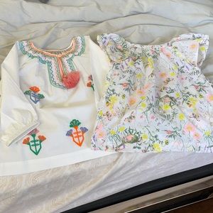 2 bundled size 6 girls tops (Crew cuts and H&M)